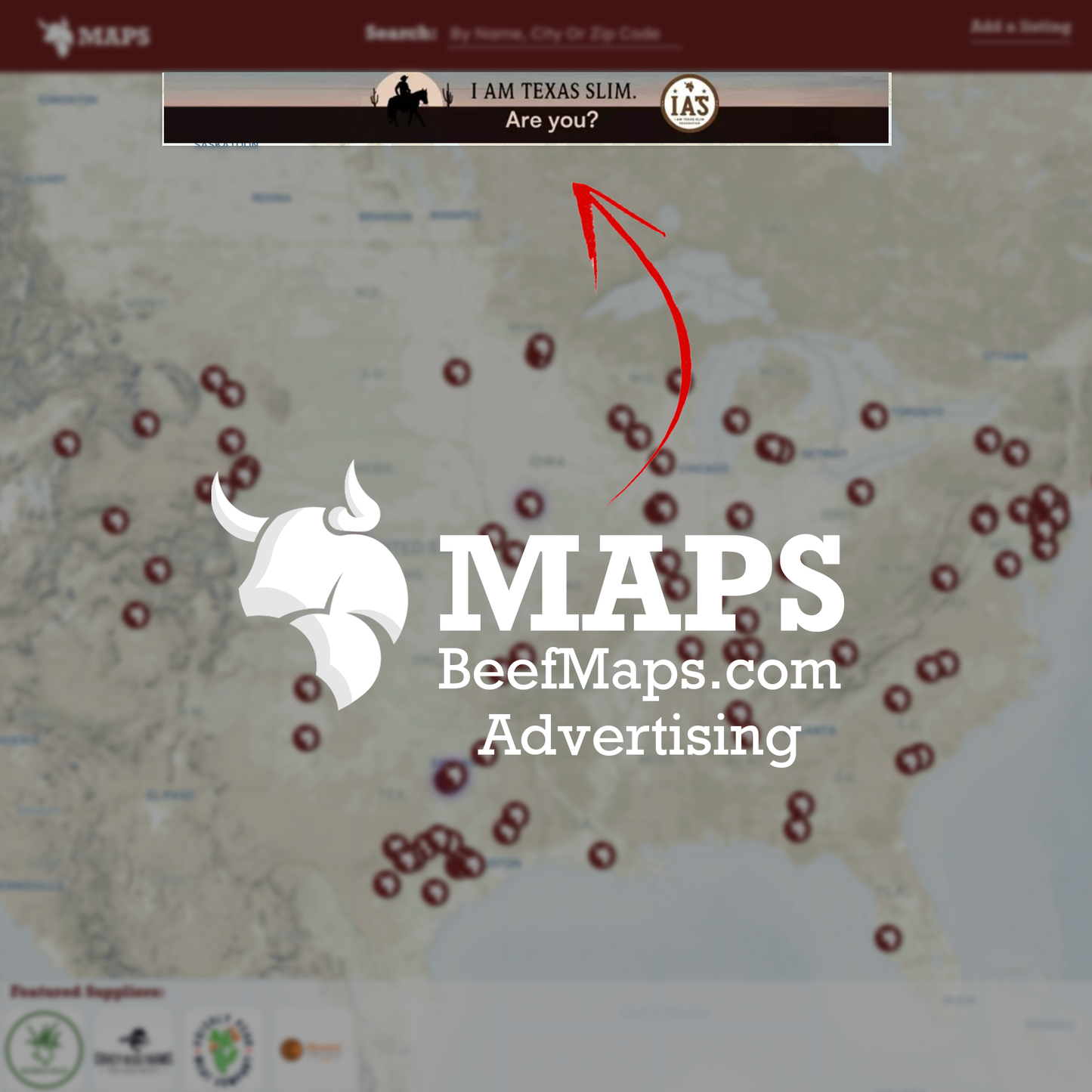 Beef Maps Advertising