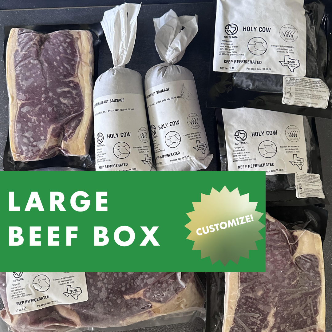 Papi Ranch Beef Box HCB- Large Subscription Beef Box (BI) – Beef Initiative