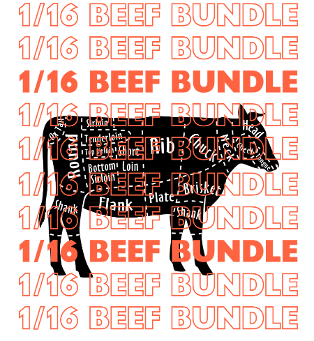 SCF - 1/16 Grassfed Beef Package  (25 LBS MEAT)