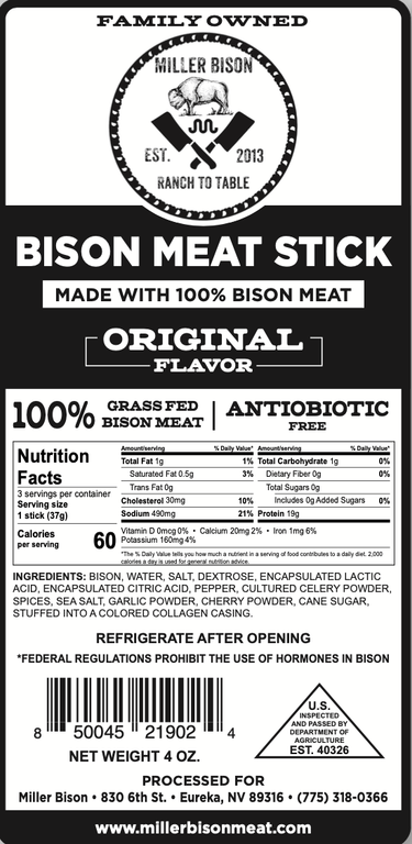 Ultimate Carnivore Grassfed Bison Snack Pack - Miller Bison