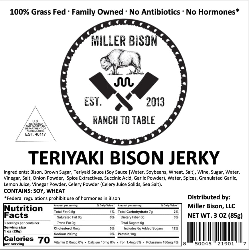 Ultimate Carnivore Grassfed Bison Snack Pack - Miller Bison