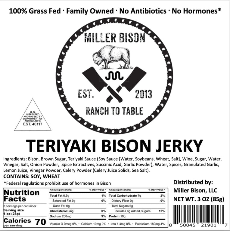 Ultimate Carnivore Grassfed Bison Snack Pack - Miller Bison